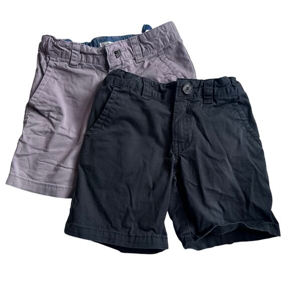 Cat & Jack Boys Chino Shorts Bundle Size 4 - Khaki & Gray - Picture 1 of 7